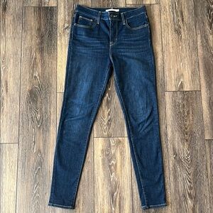 Levi's 720 High Rise Super Skinny Ankle Jeans, Womens 28 Dark Wash Stretch